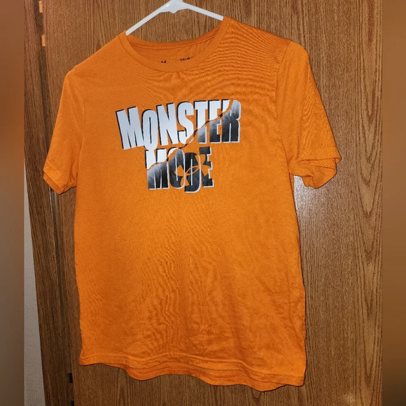 💓 3/$10 Under Armour Boy's Youth Large Orange Monster Mode T-Shirt - Picture 2 of 8